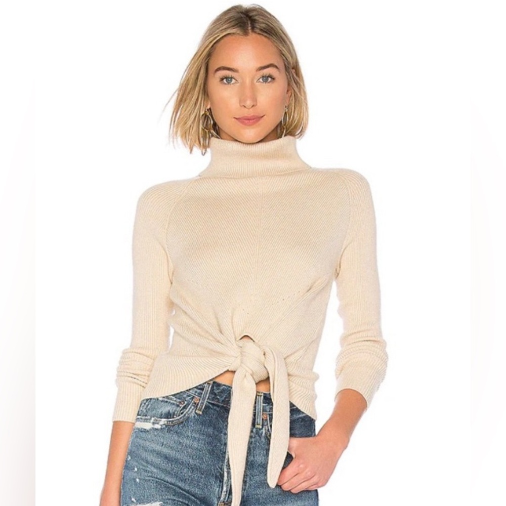 Lovers and friends skye tie front sweater